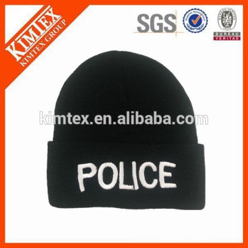 La policía barata al por mayor del bordado hace punto el sombrero de la gorrita tejida